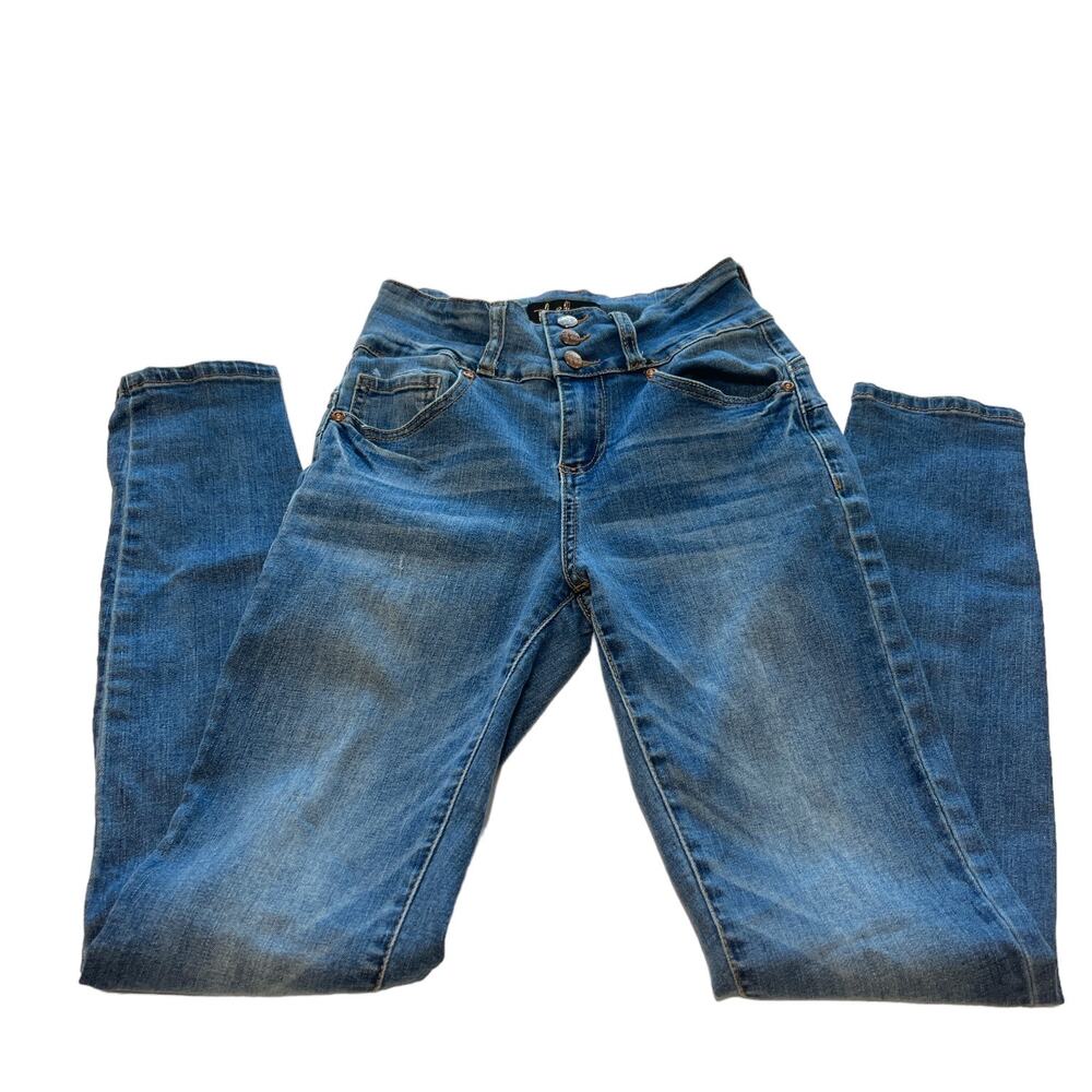 Truly Bella High-Waist Skinny Jeans Medium Wash Stretchy Girls Size 5